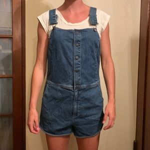 Free People jean overalls size 10